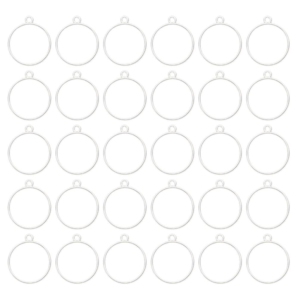 2278 50pcs Open Bezels, Resin Bezels Pendants Mold Open Back Bezels